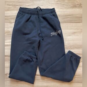 PLAYBOY Black Jogger Sweatpants with White Script